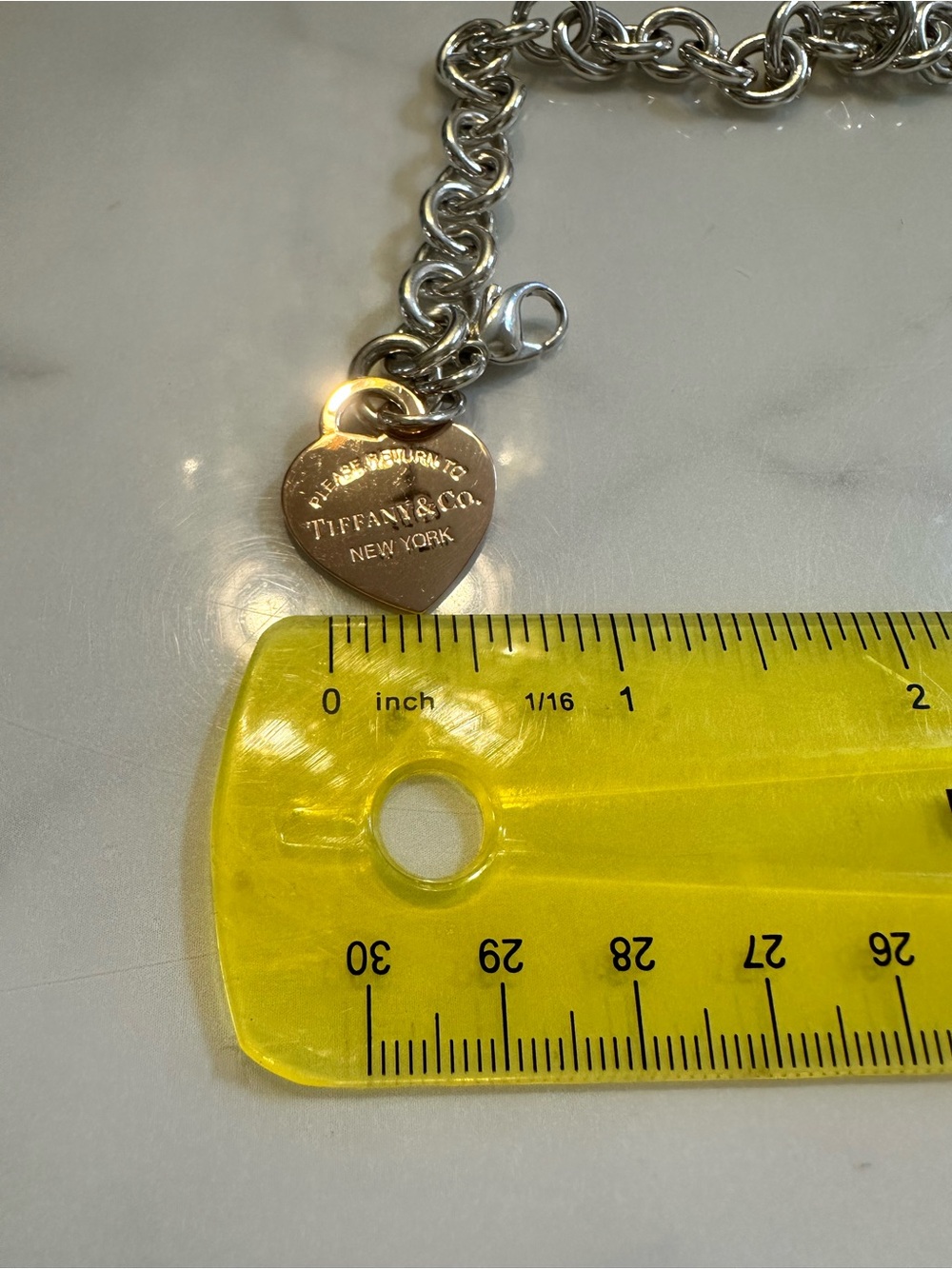 Tiffany & Co. bracelet with Gold Plated Toggle Heart Tag Charm - Authentic - Picture 4 of 6